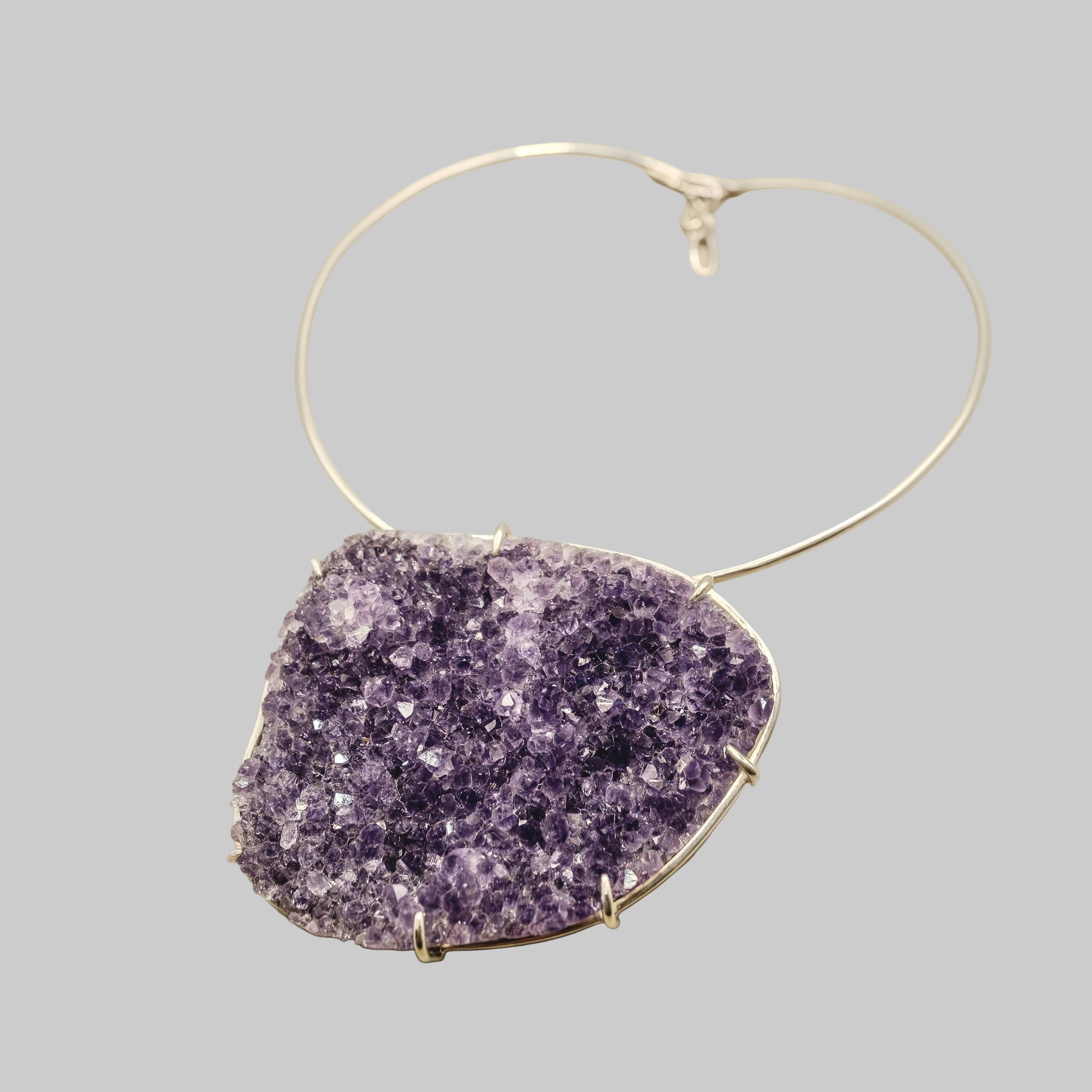 Choker Gran Amatista en estado natural